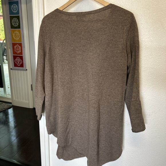 Joie Soft Cashmere Wool Blend Womens Brown Sz Small Tunic Knit Sweater Oversize - Picture 6 of 16